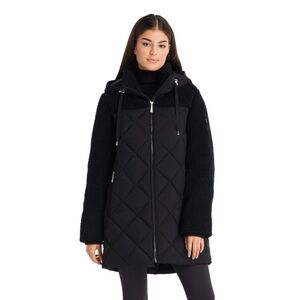 Women's Koolaburra by UGG Mixed-Media Puffer Coat - NWT